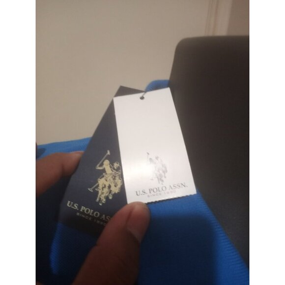 US Polo Assn. NEW Short Sleeve Polo Shirt Mens Medium M Blue Pony Casual Top NWT - Picture 4 of 12